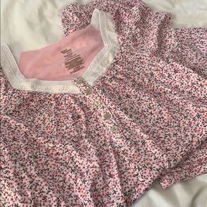NWT Secret Treasures Pink Floral Capri Pajama Set